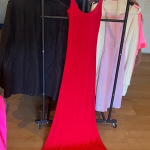 Cotton spaghetti strap maxi dress